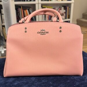 Coach Crossgrain Leather Mini Bennett Satchel – Blush Pink – Crossbody